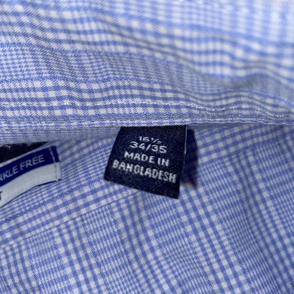 Regular Fit Blue Plaid Button-Up - Picture 4 of 5